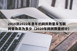 2016到2022年各年的网民数量及互联网普及率为多少（2020年网民数量统计）