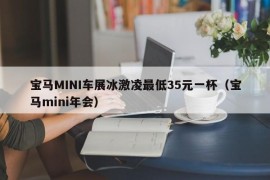 宝马MINI车展冰激凌最低35元一杯（宝马mini年会）
